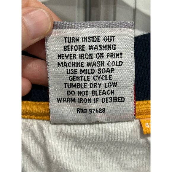 Pepe Jeans London Polo Shirt Navy Gold Sz 4XL Embroidered Native American Chief - Picture 7 of 10